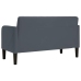 Sofá Loveseat gris oscuro 109 cm terciopelo