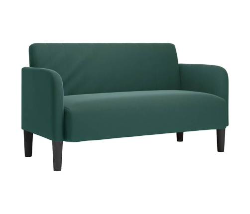 Sofá Loveseat verde oscuro 109 cm terciopelo