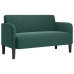 Sofá Loveseat verde oscuro 109 cm terciopelo