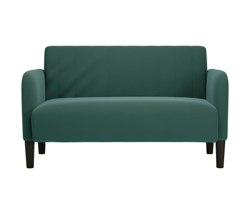 Sofá Loveseat verde oscuro 109 cm terciopelo