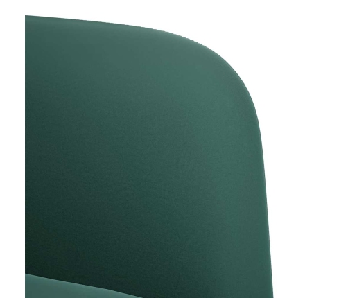 Sofá Loveseat verde oscuro 109 cm terciopelo