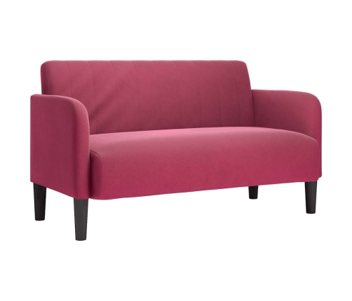 Sofá Loveseat rojo vino 109 cm terciopelo