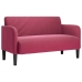 Sofá Loveseat rojo vino 109 cm terciopelo