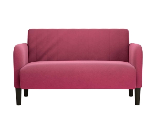 Sofá Loveseat rojo vino 109 cm terciopelo