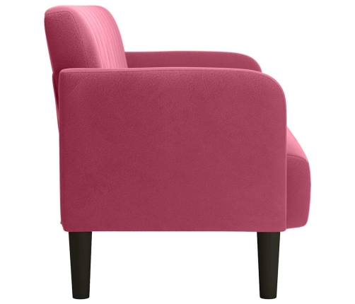 Sofá Loveseat rojo vino 109 cm terciopelo