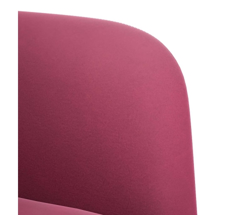 Sofá Loveseat rojo vino 109 cm terciopelo