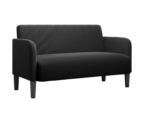 Sofá Loveseat Terciopelo Negro 109 cm