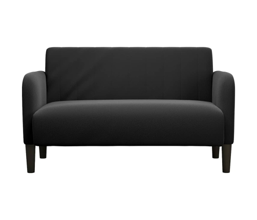 Sofá Loveseat Terciopelo Negro 109 cm