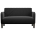 Sofá Loveseat Terciopelo Negro 109 cm