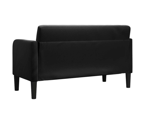 Sofá Loveseat Terciopelo Negro 109 cm