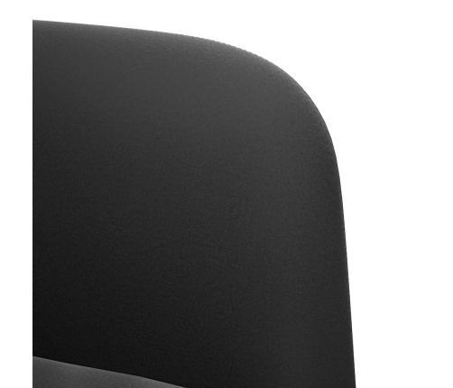 Sofá Loveseat Terciopelo Negro 109 cm