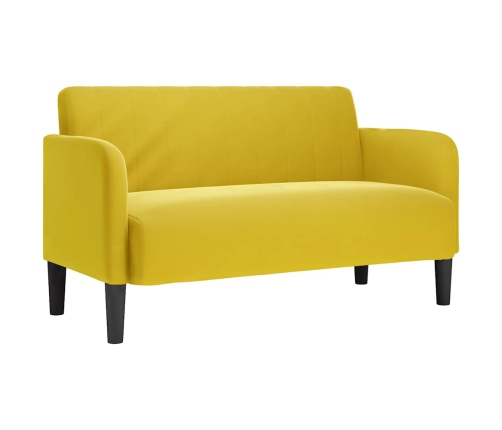 Sofá Loveseat terciopelo amarillo 109 cm