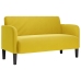 Sofá Loveseat terciopelo amarillo 109 cm