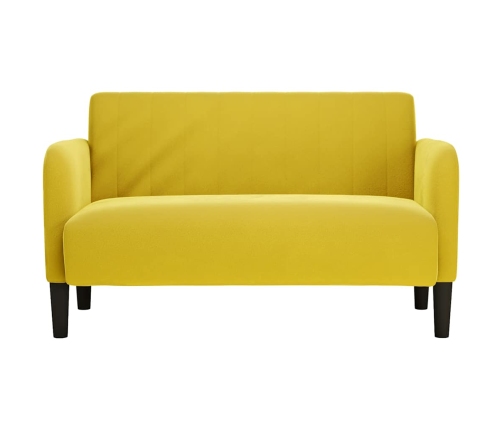 Sofá Loveseat terciopelo amarillo 109 cm