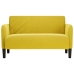 Sofá Loveseat terciopelo amarillo 109 cm