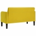 Sofá Loveseat terciopelo amarillo 109 cm