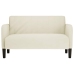 Sofá Loveseat terciopelo crema 109 cm