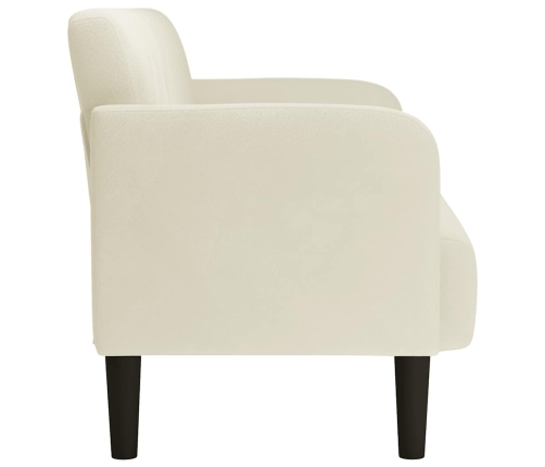 Sofá Loveseat terciopelo crema 109 cm