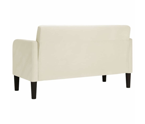 Sofá Loveseat terciopelo crema 109 cm