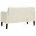 Sofá Loveseat terciopelo crema 109 cm