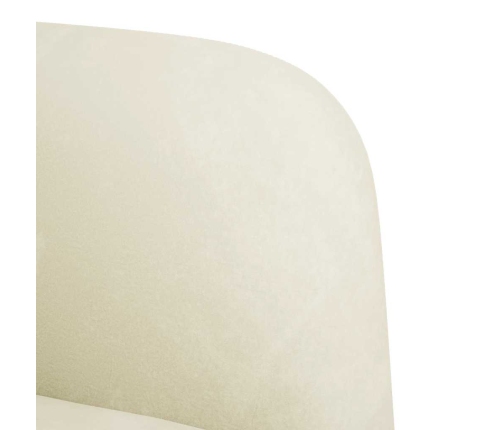 Sofá Loveseat terciopelo crema 109 cm