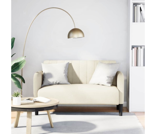 Sofá Loveseat terciopelo crema 109 cm