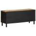 Mueble de TV madera maciza de mango rugosa negro 105x33,5x46 cm