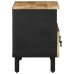 Mueble de TV madera maciza de mango rugosa negro 70x33,5x46 cm