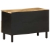 Mueble de TV madera maciza de mango rugosa negro 70x33,5x46 cm