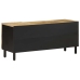 Mueble de TV madera maciza de mango rugosa negro 105x33,5x46 cm