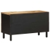 Mueble de TV madera maciza de mango rugosa negro 80x33,5x46 cm