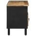 Mueble de TV madera maciza de mango rugosa negro 100x33,5x46 cm