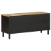 Mueble de TV madera maciza de mango rugosa negro 100x33,5x46 cm