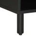 Mueble de TV madera maciza de mango rugosa negro 80x33,5x46 cm