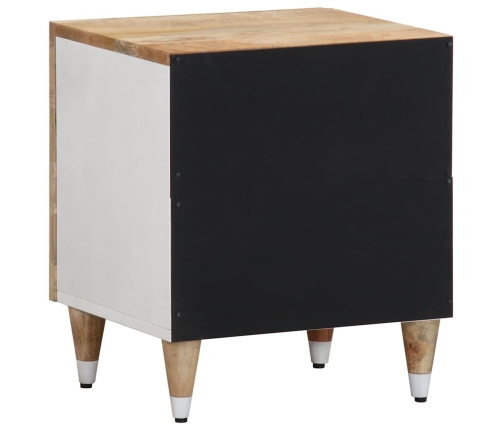 Mesita de noche de madera maciza de mango 40x33,5x46 cm