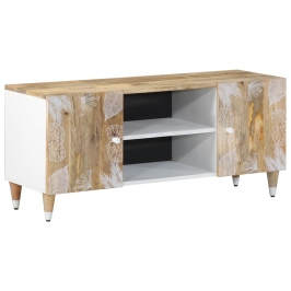 Mueble de TV madera maciza de mango 105x33,5x46 cm