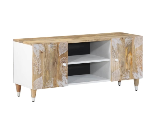 Mueble de TV madera maciza de mango 105x33,5x46 cm