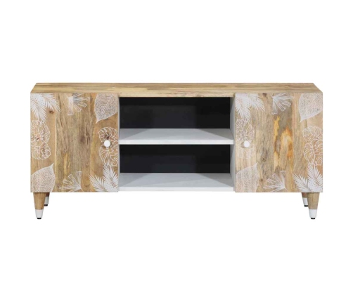 Mueble de TV madera maciza de mango 105x33,5x46 cm