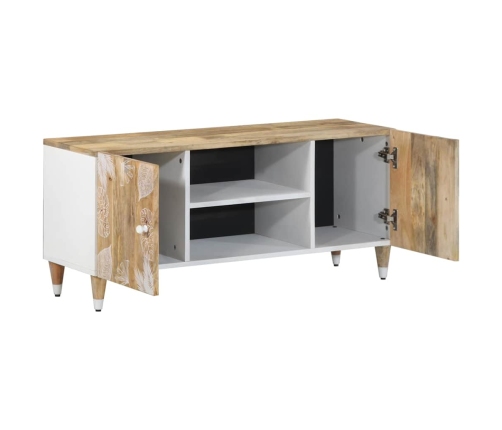 Mueble de TV madera maciza de mango 105x33,5x46 cm