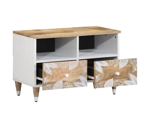 Mueble de TV madera maciza de mango 70x33,5x46 cm