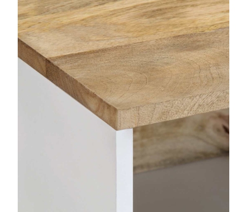 Mesa de centro de madera maciza de mango 80x50x40 cm