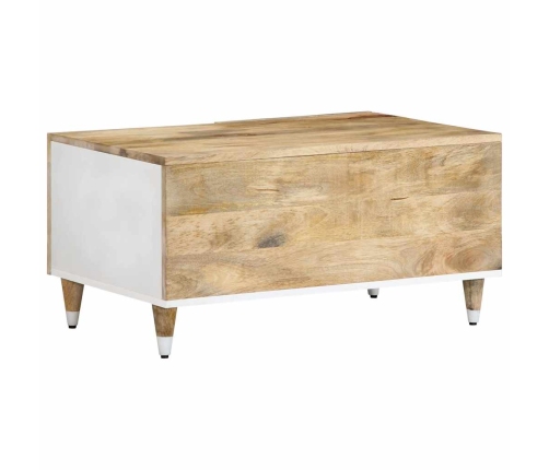 Mesa de centro de madera maciza de mango 80x50x40 cm