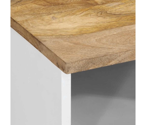 Mesita de noche de madera maciza de mango 40x33x46 cm