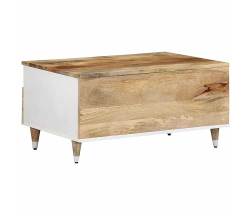 Mesa de centro de madera maciza mango 80x54x40 cm