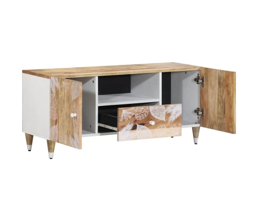 Mueble de TV madera maciza de mango 105x33,5x46 cm