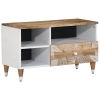 Mueble de TV madera maciza de mango 80x33,5x46 cm