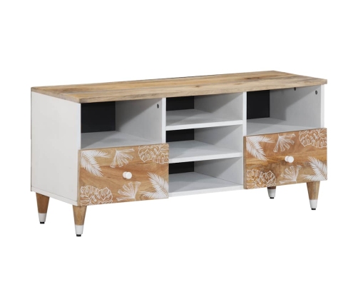 Mueble de TV madera maciza de mango 100x33,5x46 cm