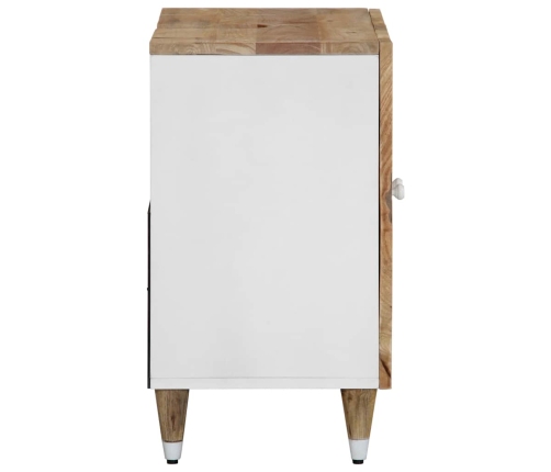 Armario de lavabo para baño madera maciza de mango 62x33x58 cm