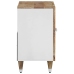 Armario de lavabo para baño madera maciza de mango 62x33x58 cm