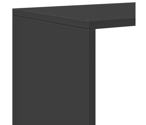 Librería divisor 3 niveles madera ingeniería negro 99x29x99 cm